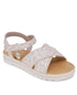 NINE WEST Little and Big Girls Stella Sandal Gold Tone